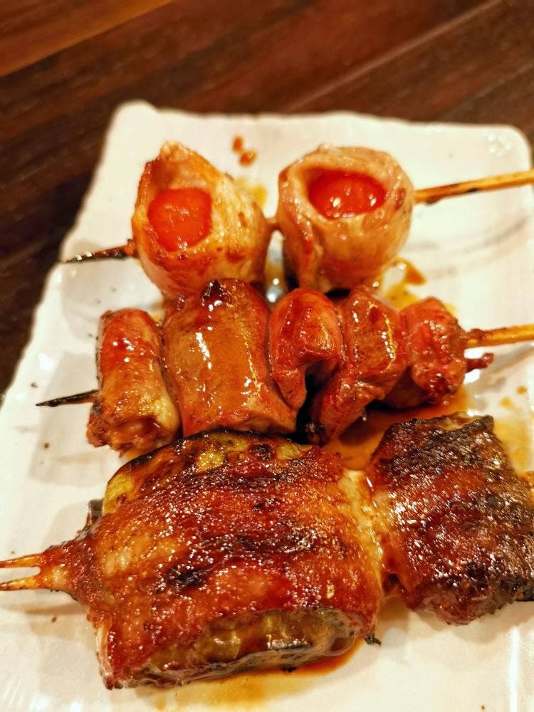 焼とり 豚巻野菜 スイゼンジ 鶏巻