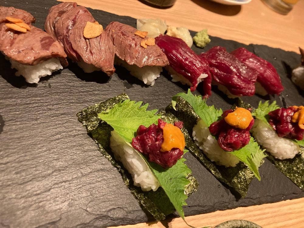 肉寿司と野菜巻き串 博多もん