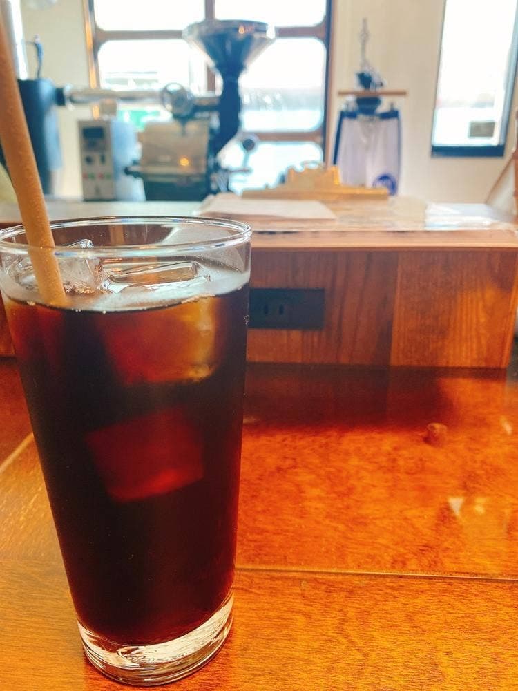 With coffee