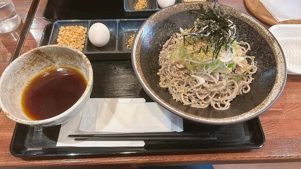 蕎麦とラー油