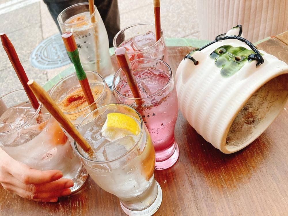 梅干しサワーと日本酒