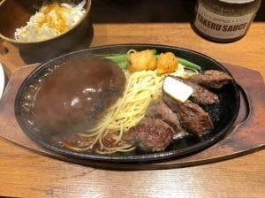 1ポンドのステーキハンバーグ タケル 天満店