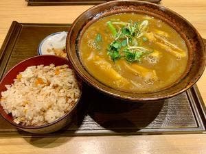 天然大海老天丼 自家製おうどん 白狐