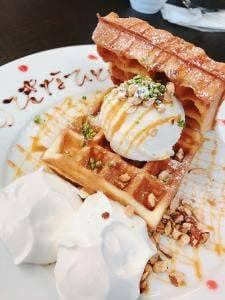 SoRa Cafe feat Waffle Cafe Sign