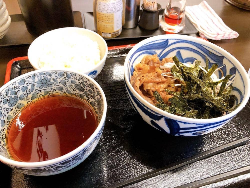 肉盛り蕎麦