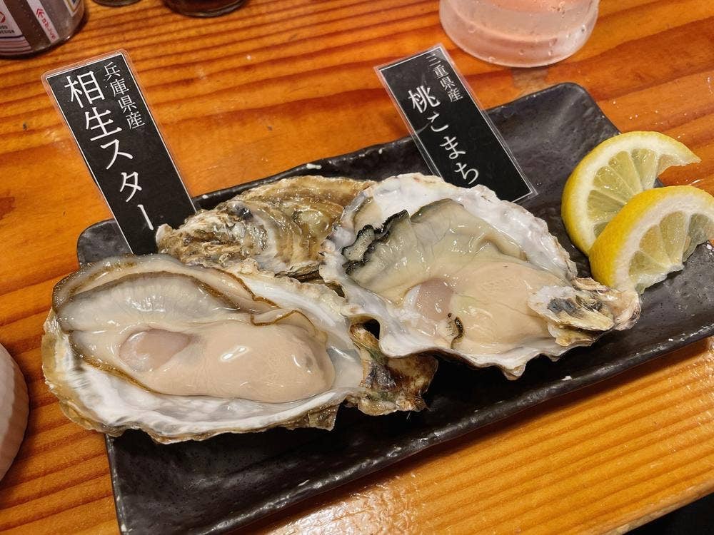 牡蠣とシャンパン 牡蠣ベロ
