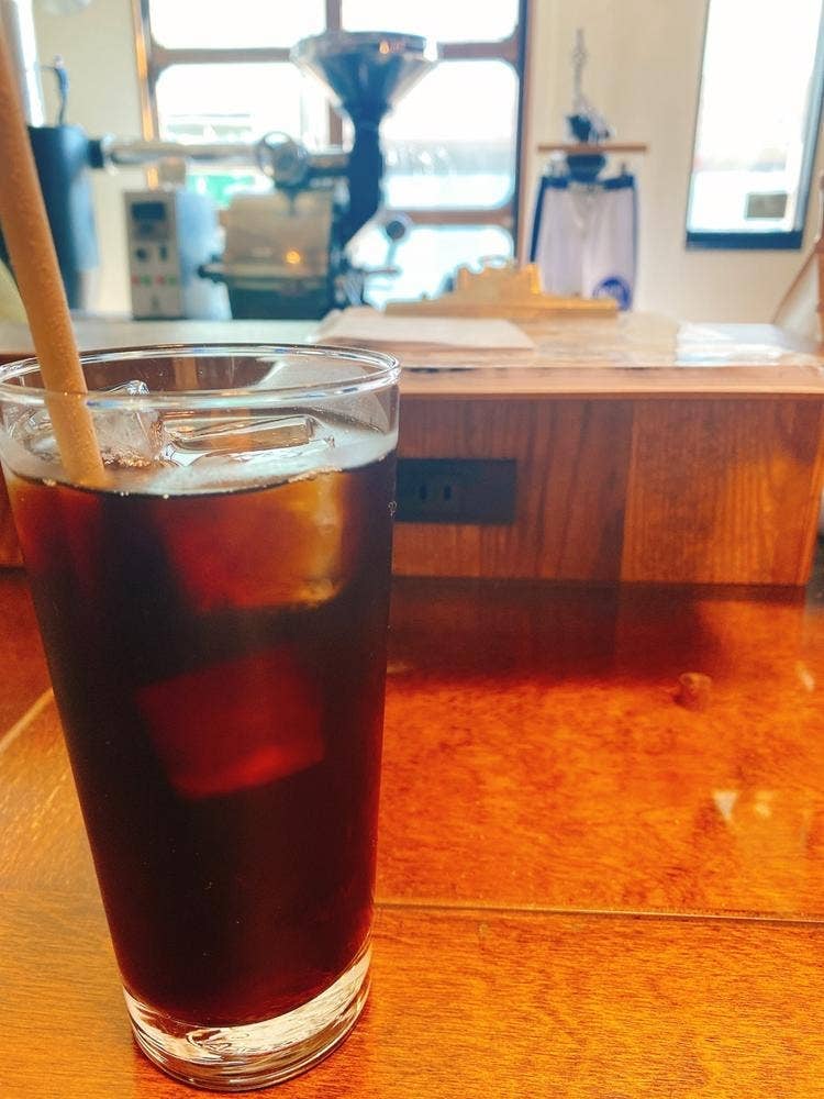 With coffee