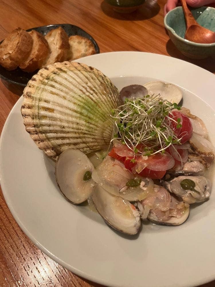 貝と魚と炭びシェルまる